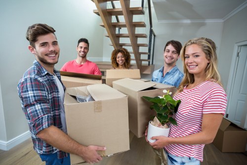 Packing and loading furniture for a home removal in South London