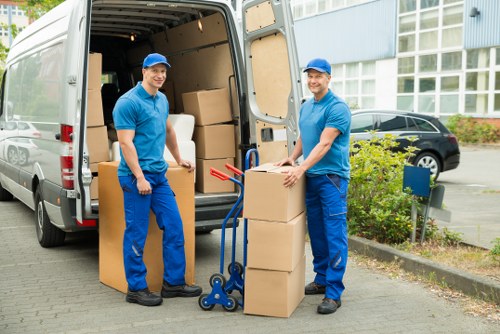 Careful item transport in a busy South London area