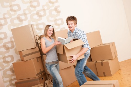 Moving checklist and prepared boxes for a London removals service