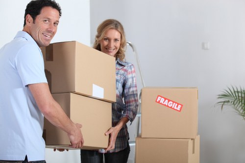 Protective packing supplies arranged for residential and commercial moving