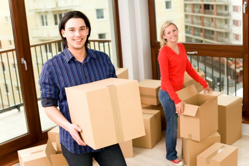 Local team collecting mixed household and commercial furniture in Elephant and Castle