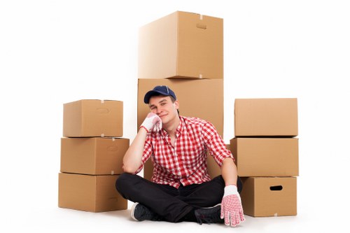 Careful unpacking support in a South London apartment
