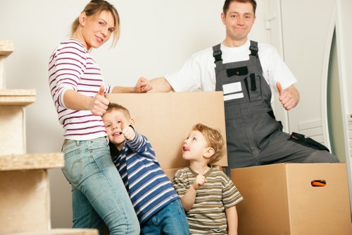 Local removals team planning a move in Elephant And Castle with packing materials